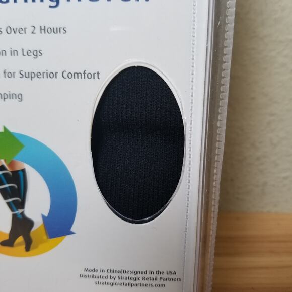 Cloudz Compression Socks For Traveling Unisex Size M Black One Pair Circulation - Picture 4 of 5